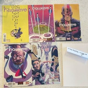 2016 Hawkeye 1-5 limited release with skottie young variant #1 comic book